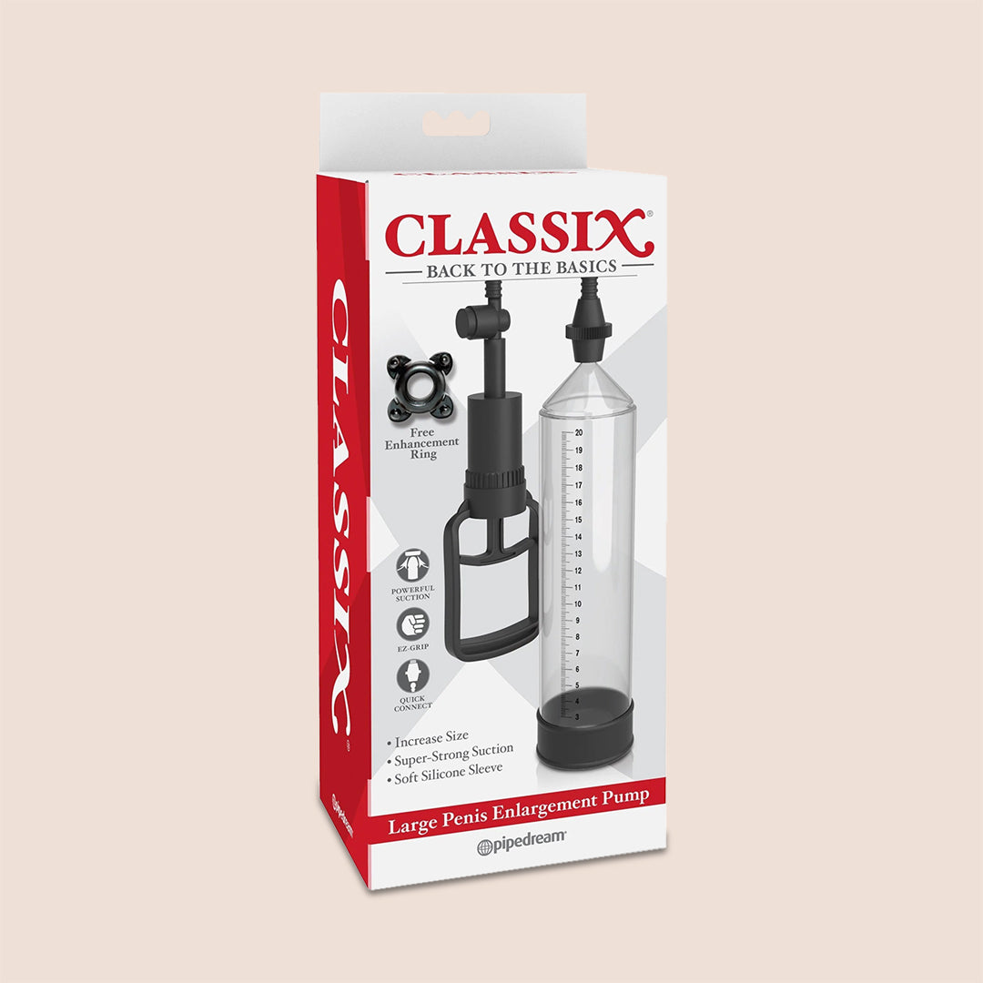 Classix Large Penis Enlargement Pump | silicone interior sleeve