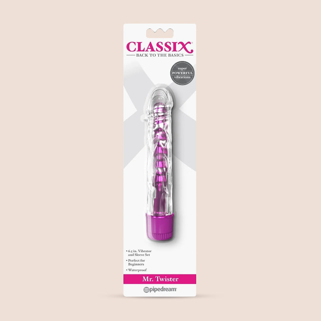 Classix Mr. Twister | metallicvibe with soft clear sleeve