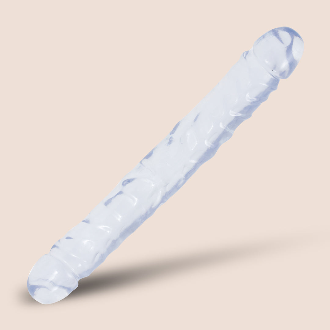 Crystal Jellies® 12" Jr. Double Dong | firm and flexible dildo