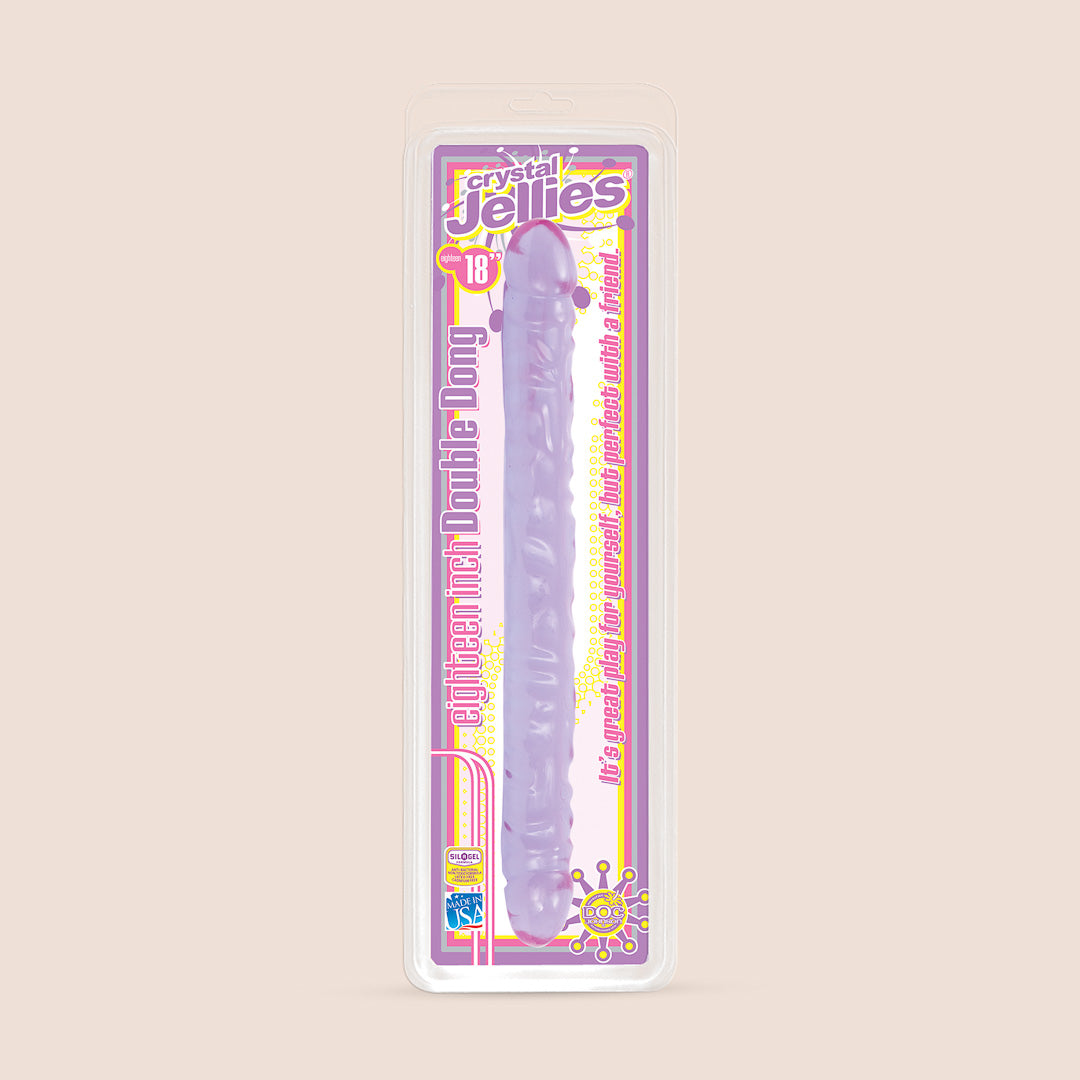 Crystal Jellies® 18" Double Dong | firm and flexible dildo