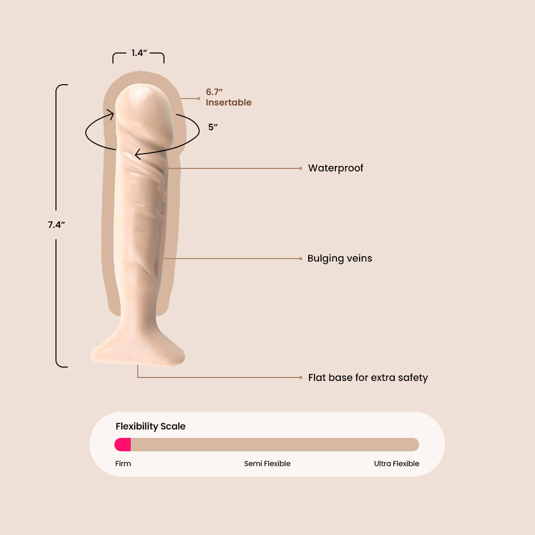Classic Thin Tool | 7.5" realistic anal dildo