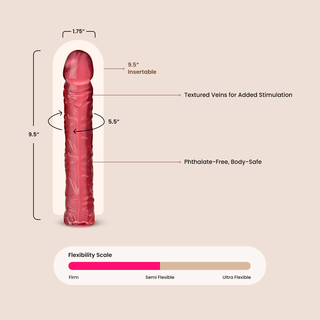 Crystal Jellies Classic Dong | 10" realistic dildo