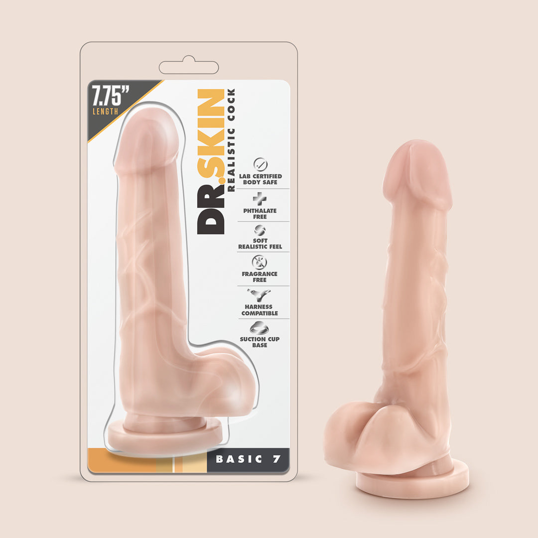 Dr. Skin Realistic C_ck | 7.75" long dildo with balls