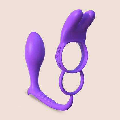 Fantasy C-Ringz Ass-Gasm Vibrating Rabbit | vibrating plug with vibrating c-ring - remote