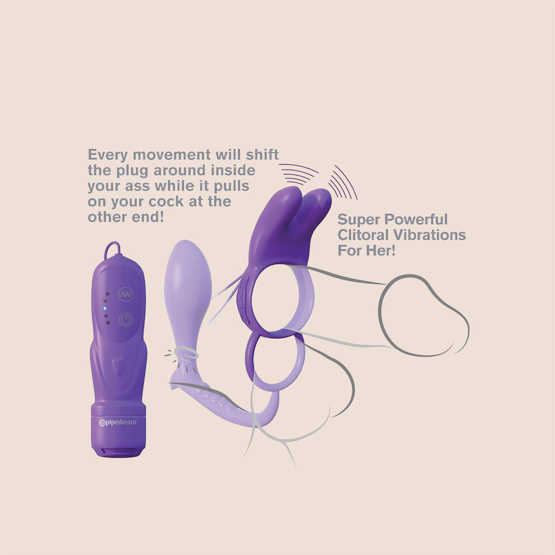 Fantasy C-Ringz Ass-Gasm Vibrating Rabbit | vibrating plug with vibrating c-ring - remote