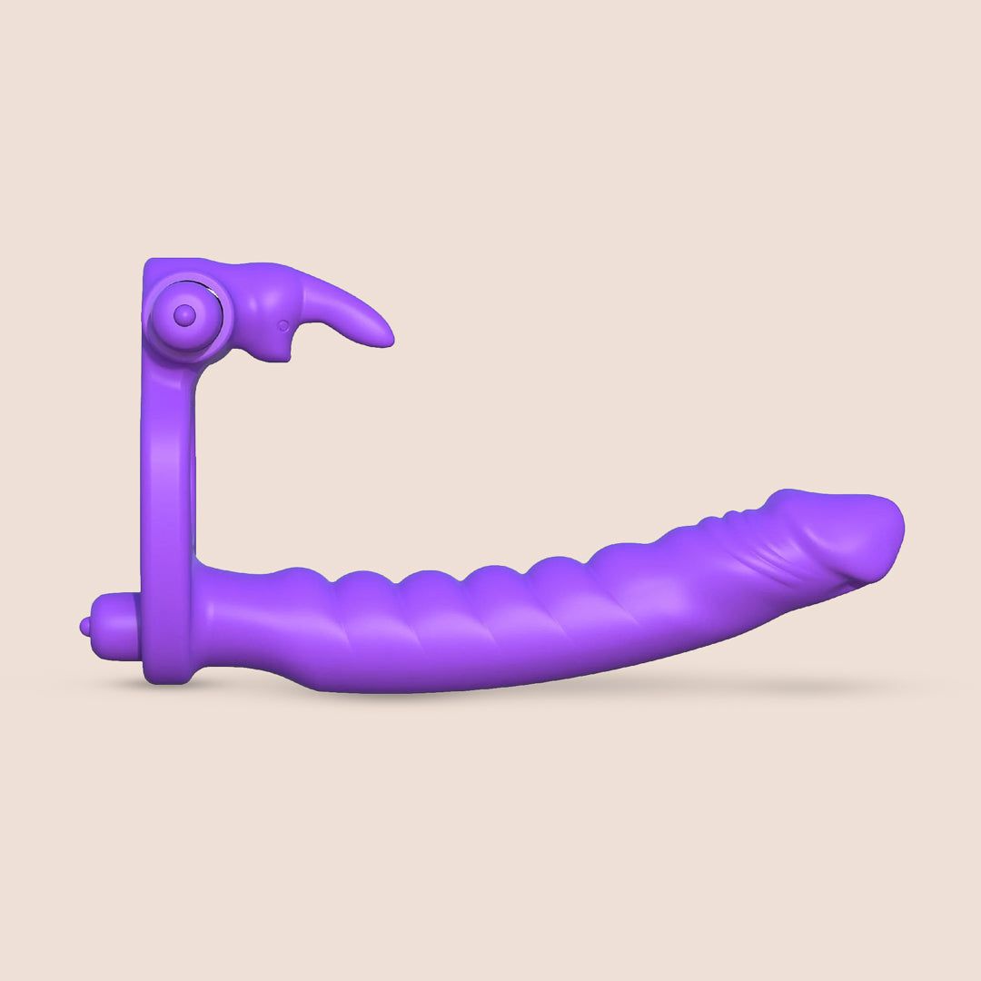 Fantasy C-Ringz Silicone Double Penetrator Rabbit | with 2 removable bullets