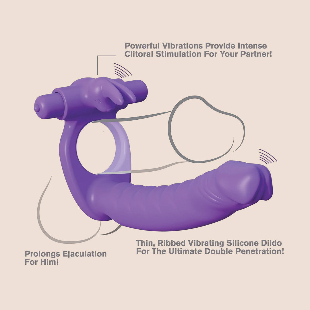 Fantasy C-Ringz Silicone Double Penetrator Rabbit | with 2 removable bullets