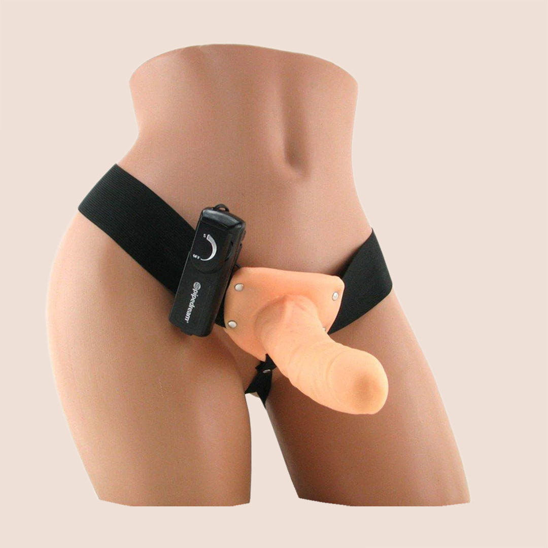 Fetish Fantasy For Him Or Her Vibrating Hollow Strap-on comfortable