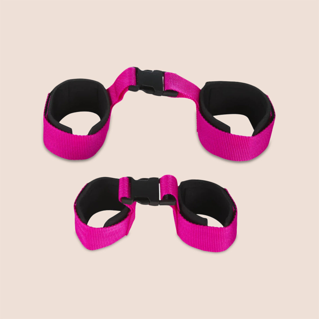 Fetish Fantasy Passion Bondage Kit | wrist and ankle cuffs, four nylon tethers, ball gag