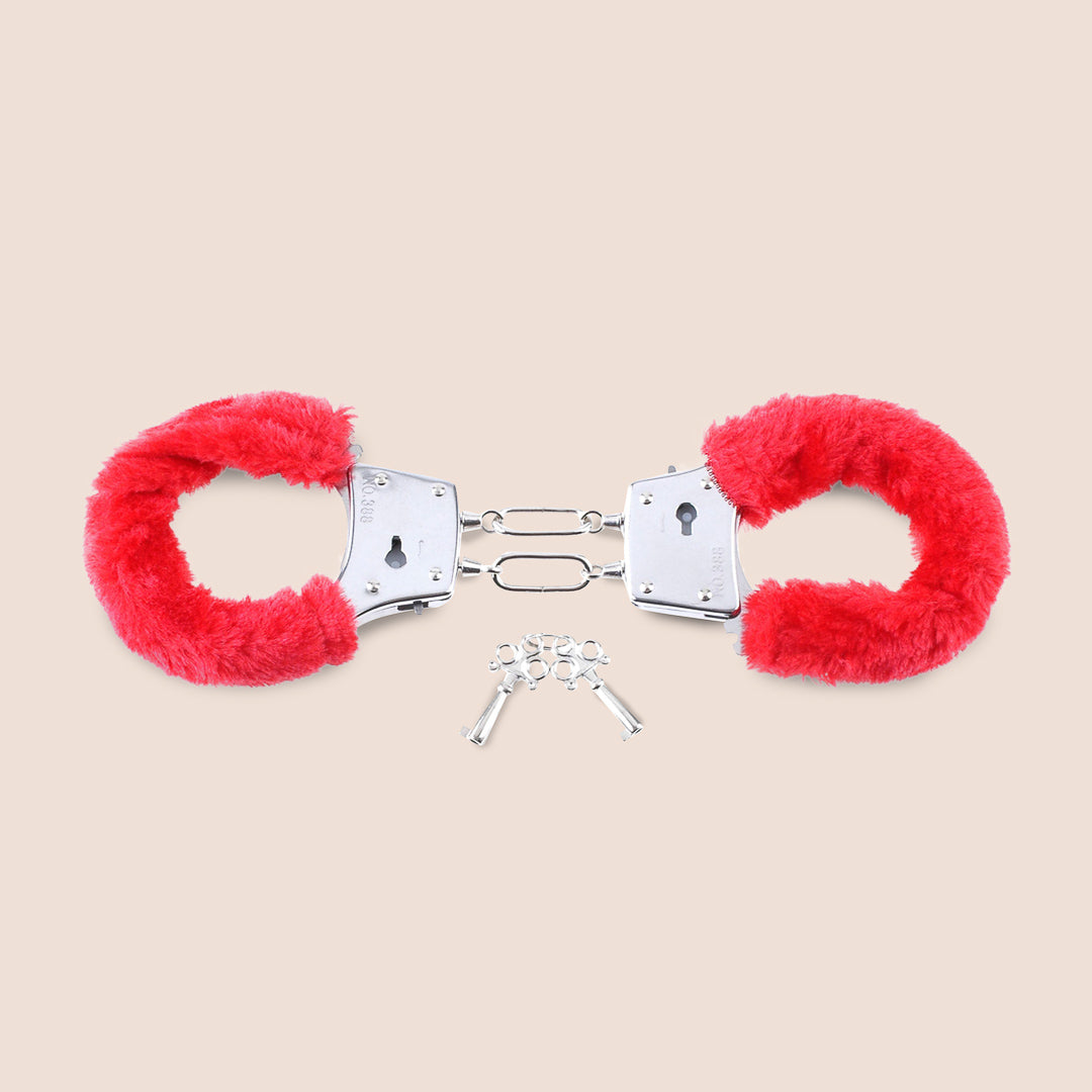 Fetish Fantasy Beginner's Furry Cuffs Red | removable restraints