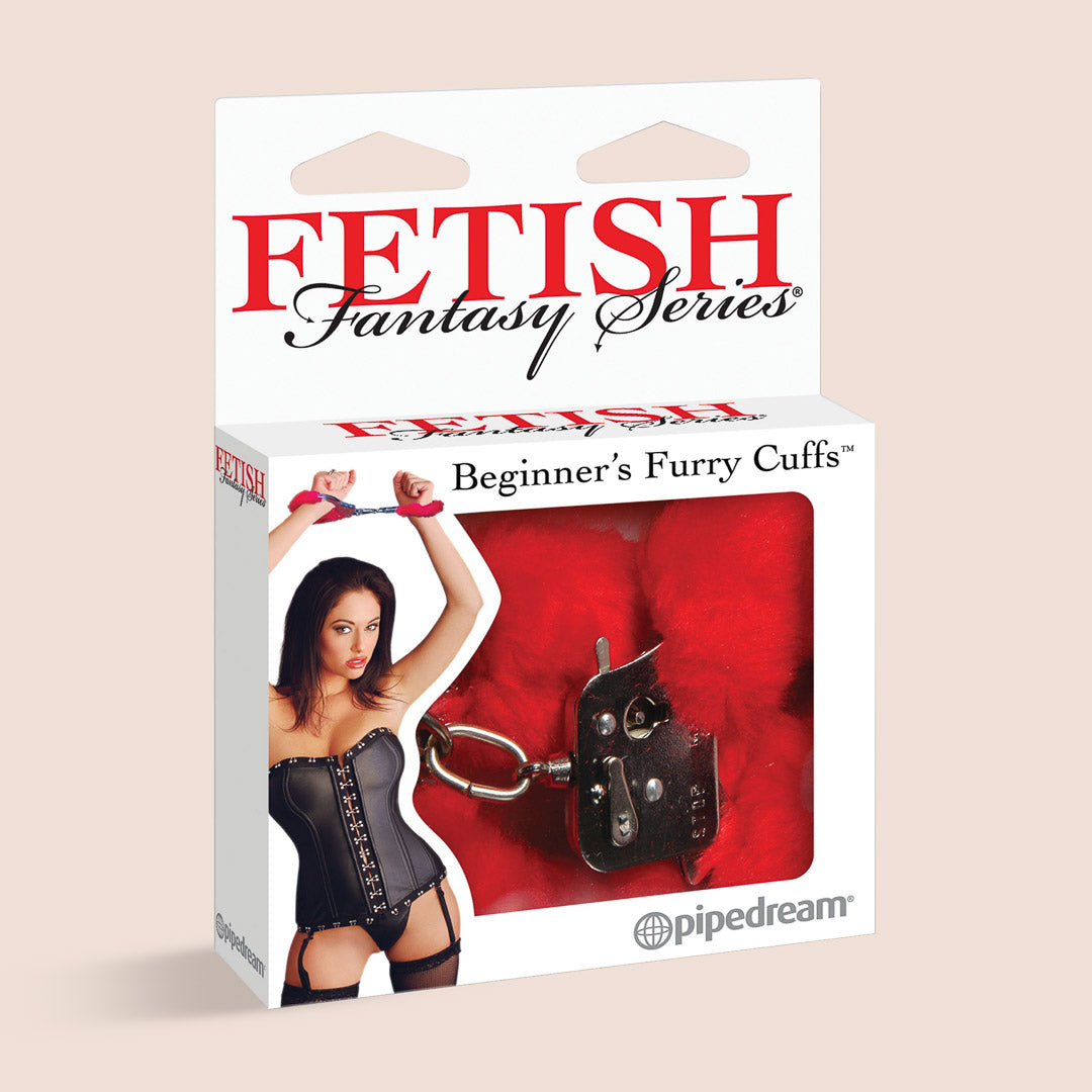 Fetish Fantasy Beginner's Furry Cuffs Red | removable restraints