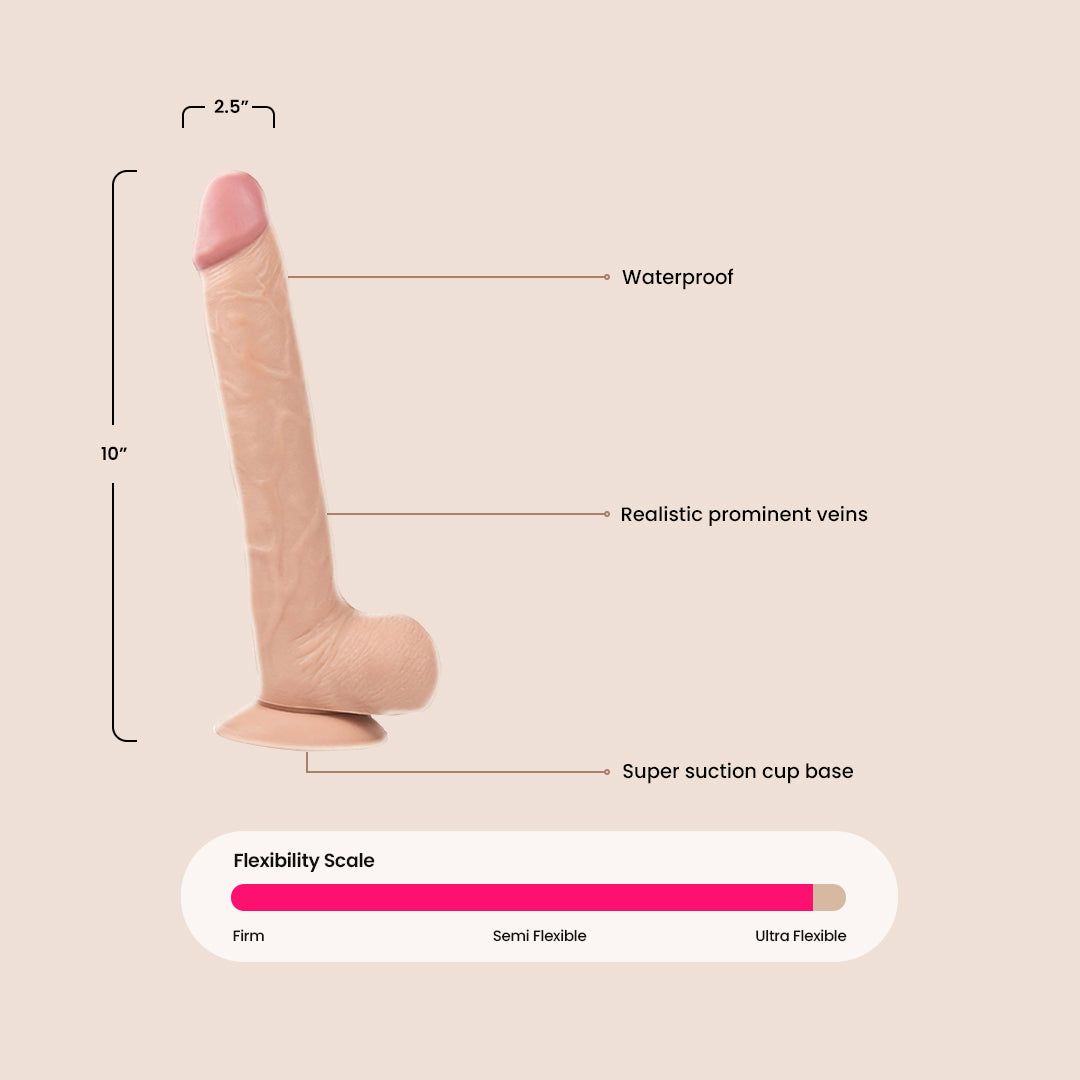 Dick Boy Ten | 10" realistic dildo with balls