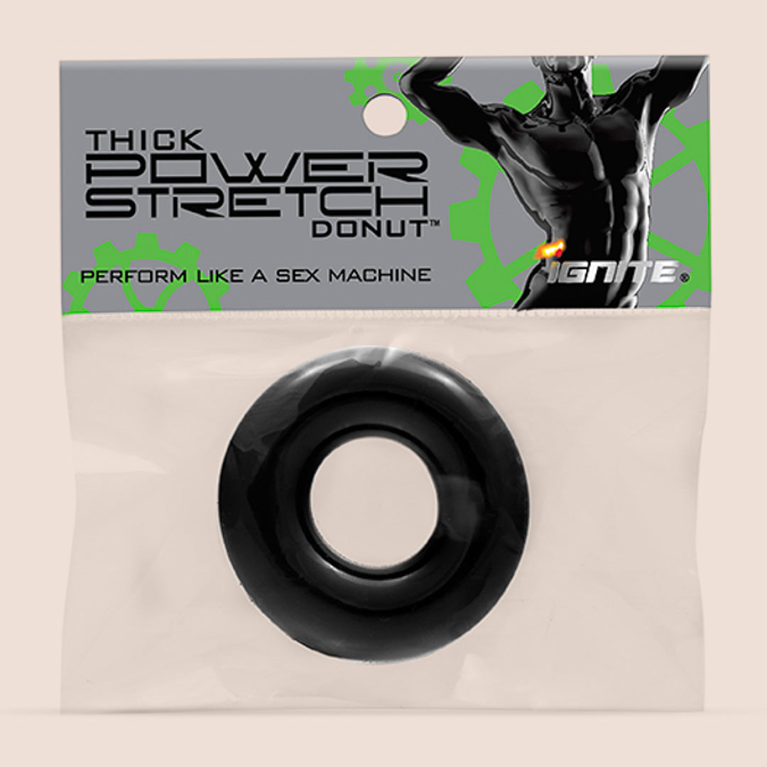 Ignite Thick Power Stretch Donuts - Black Pack Of 2