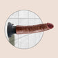 King C vibrating C__ck | 7" vibrating dildo with suction cup base