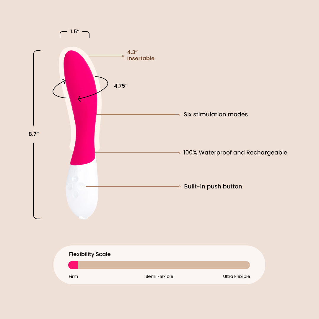 LELO MONA™ 2  | thicker tip and flowing curves