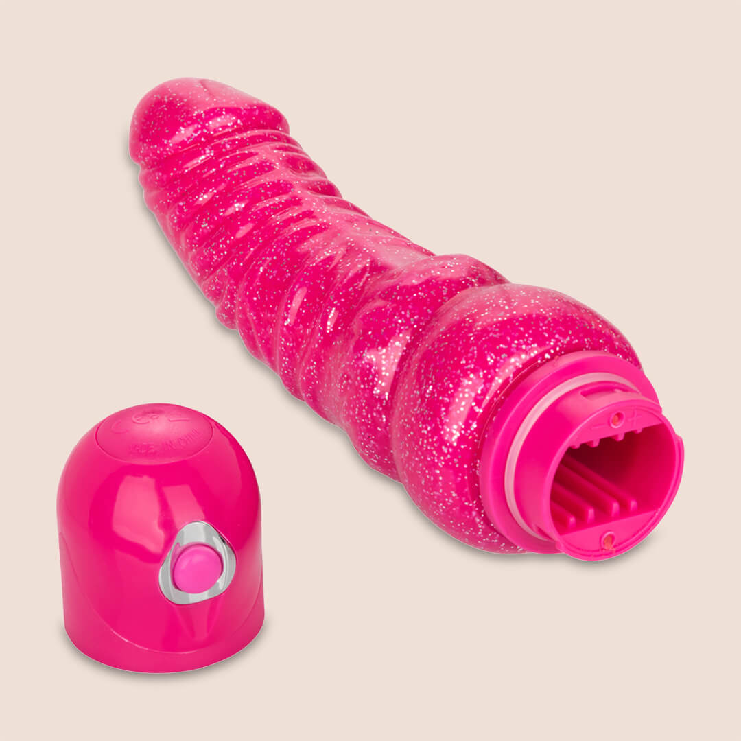 Naughty Bits™ Lady Boner Bendable Personal Vibrator | sparkly bendable realistic shaft