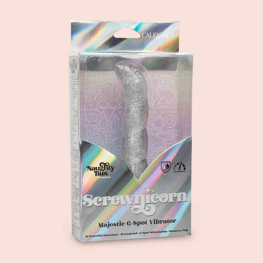 Naughty Bits™ Screwnicorn™ Majestic G-spot Vibrator | soft ribbed texture