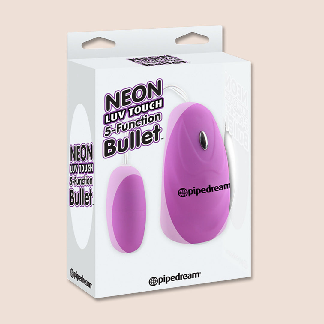 Neon Luv Touch 5 Function Bullet | ABS soft touch finish egg with remote