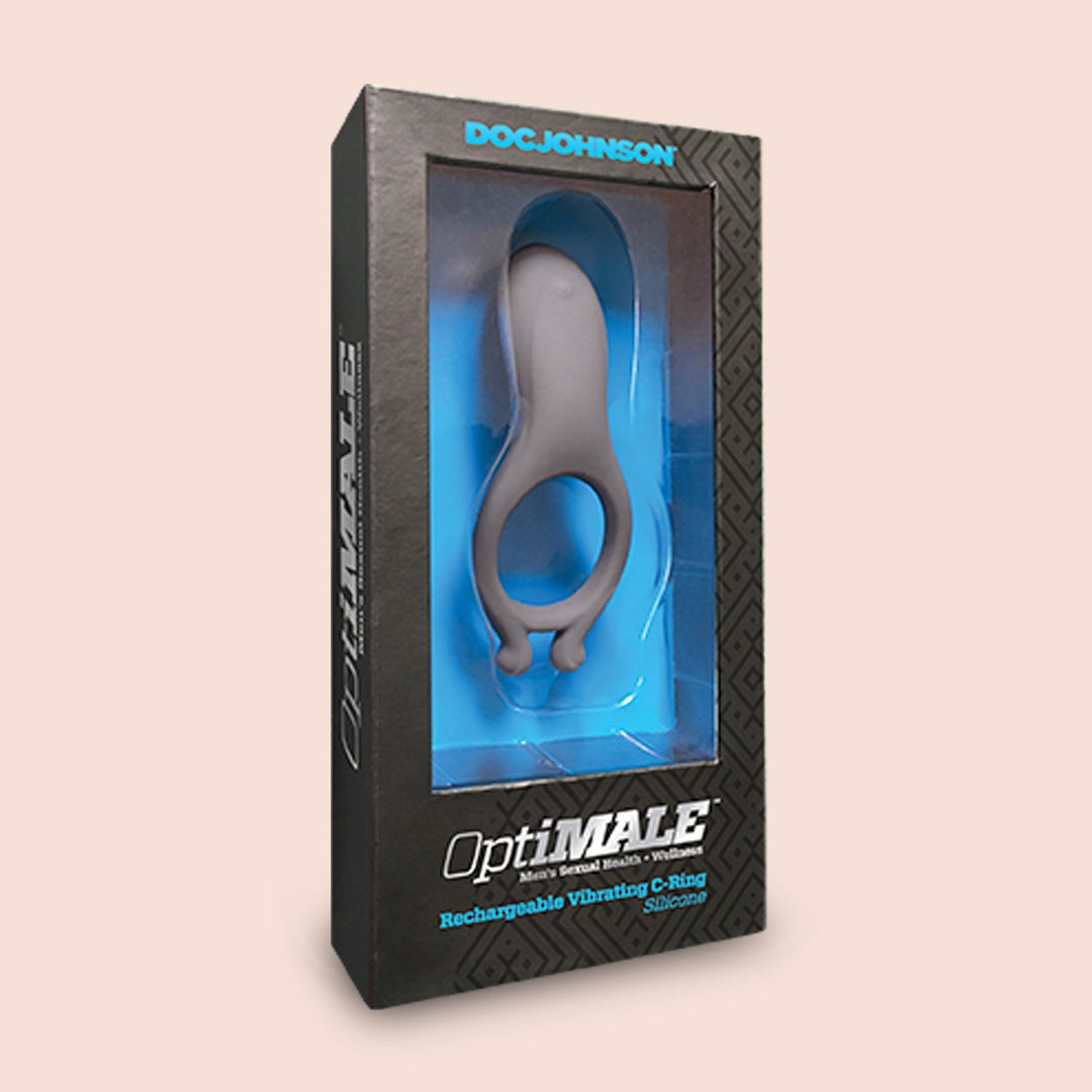 OptiMALE™ Rechargeable Vibrating C-Ring | silicone penis ring