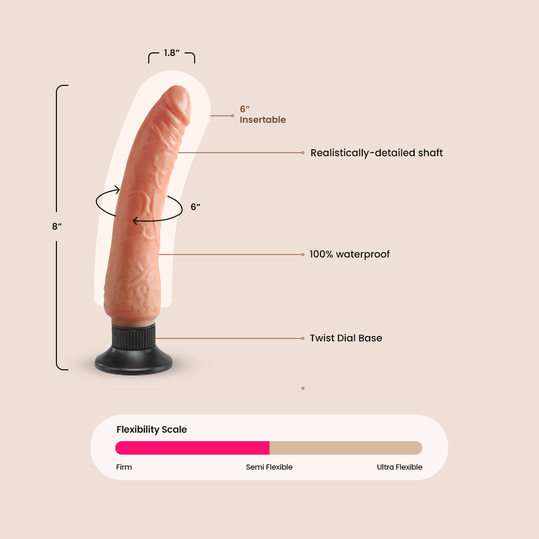 Wall Banger Vibrating Dildo | suction cup base