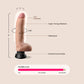 Real Feel Deluxe No. 5 | 8" vibrating dildo with suction cup base