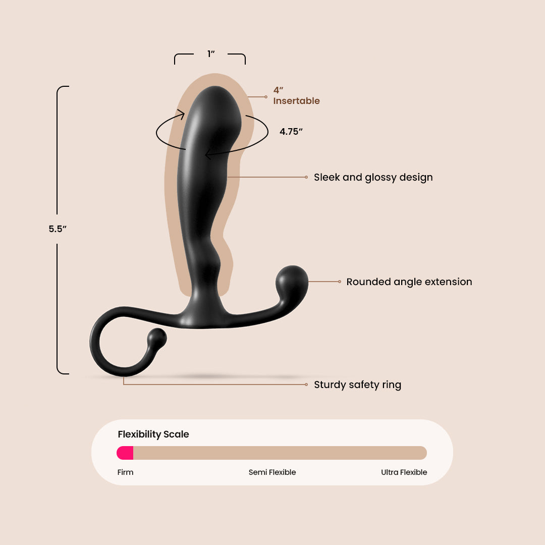 Classix Prostate Stimulator | 6" curved p-spot stimulator