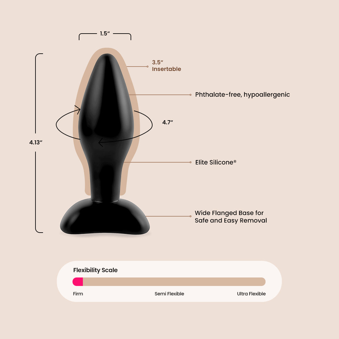 Anal Fantasy Small Silicone Plug | tapered tip