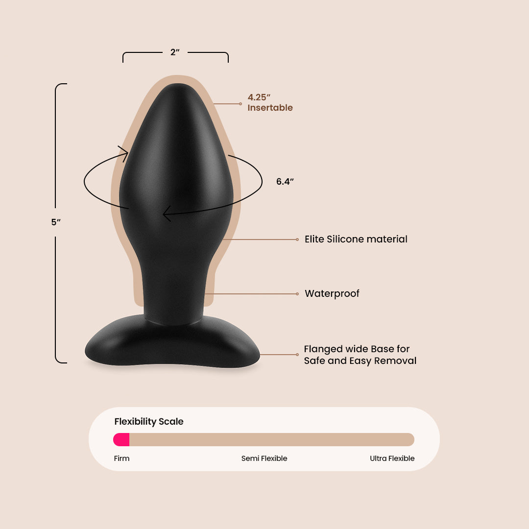 Anal Fantasy Large Silicone Plug | tapered tip