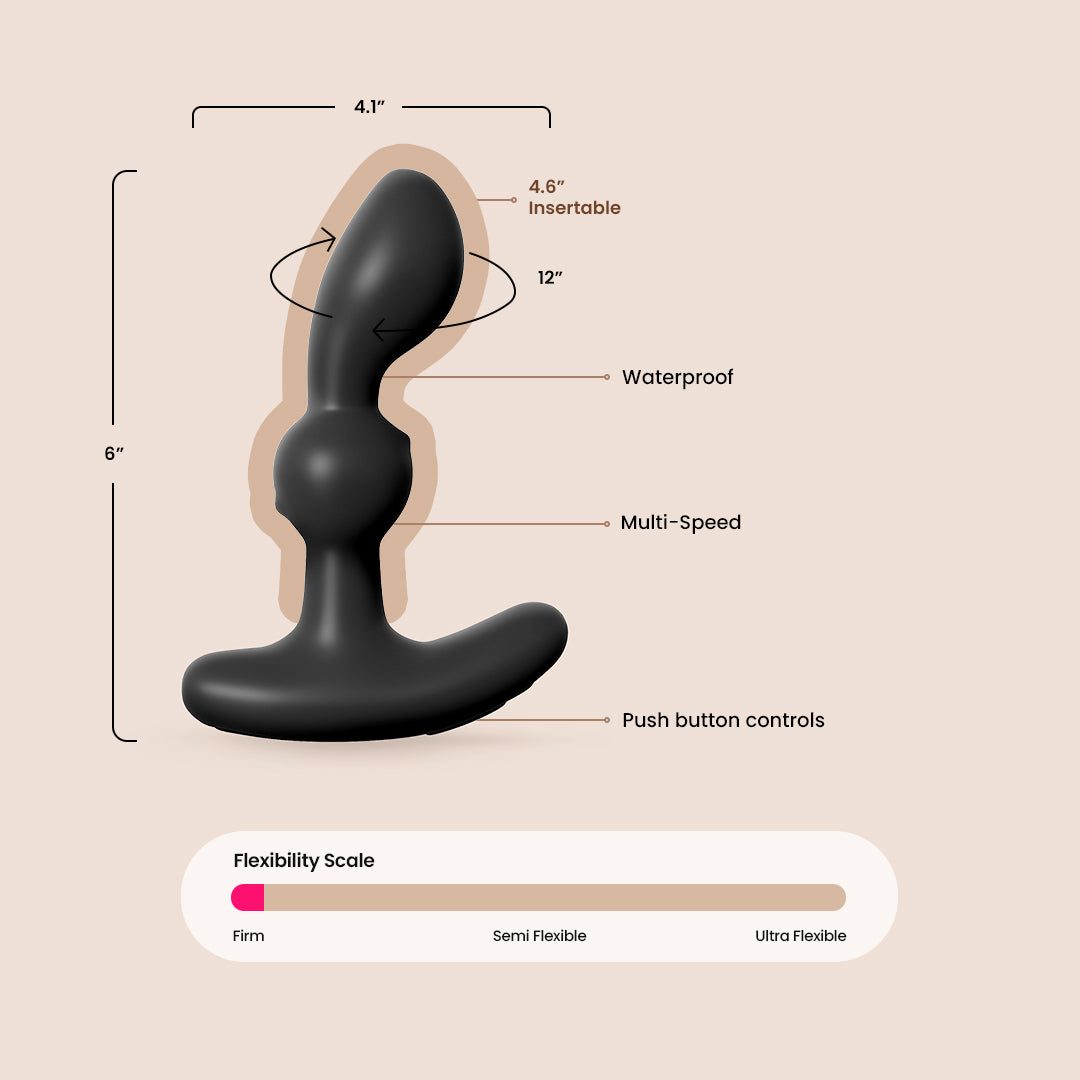 Anal Fantasy P-Motion Massager | rechargeable rotating & vibrating prostate massager