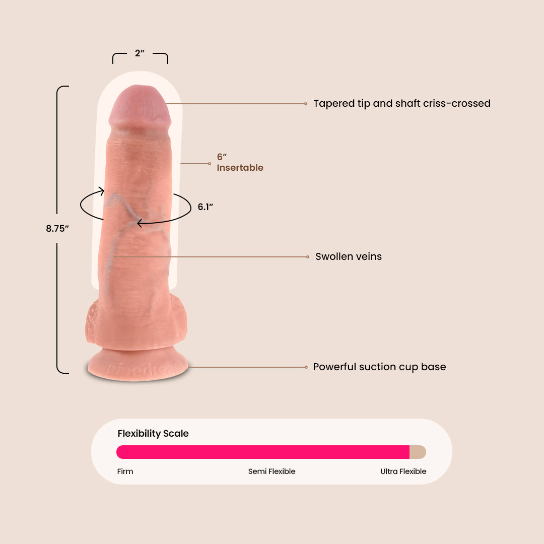 King C–ck | 8" ultra realistic dildo with balls