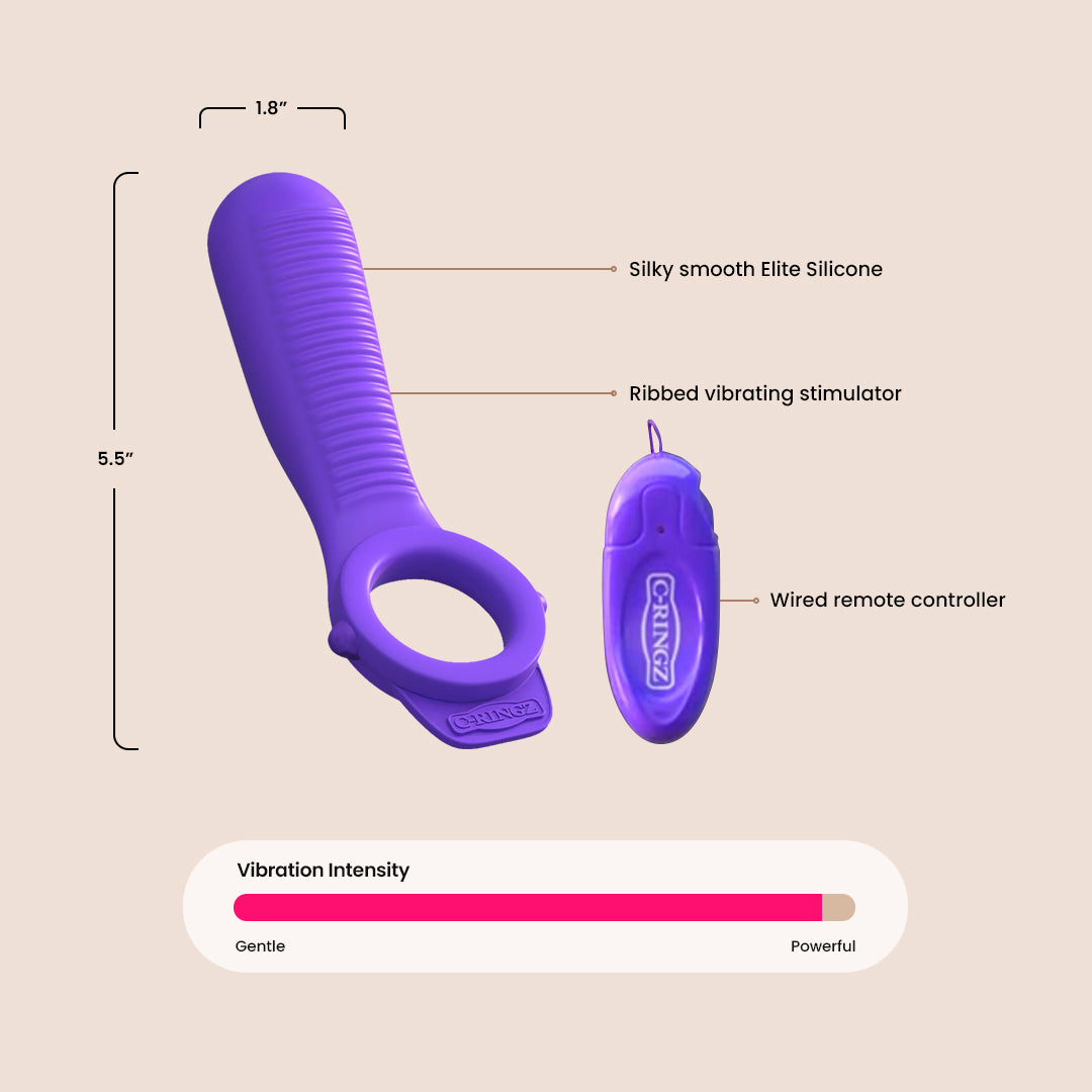 Fantasy C-Ringz Ride N' Glide Couples Ring | silicone vibrating