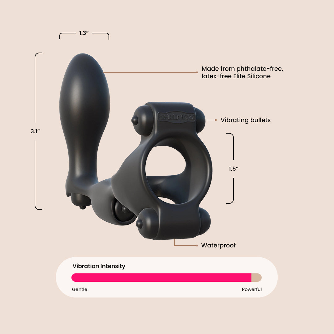 Fantasy C-Ringz Ultimate Ass-Gasm | vibrating plug with vibrating c-ring