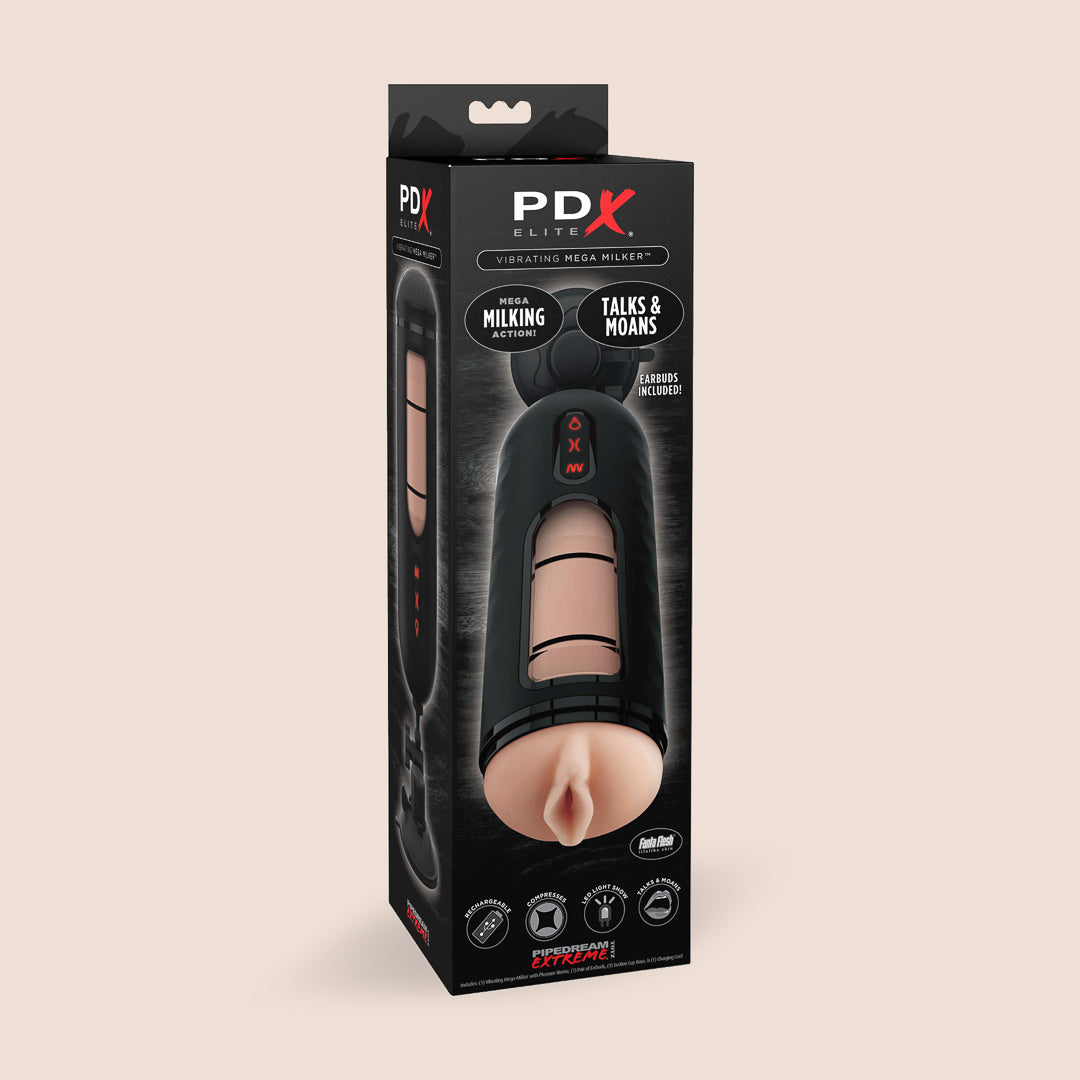 PDX Elite Vibrating Mega Milker | with suction cup