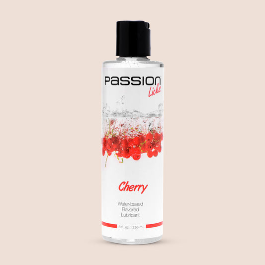 Passion Licks Cherry Water Based Flavored Lubricant - 8 Fl Oz 236 ml