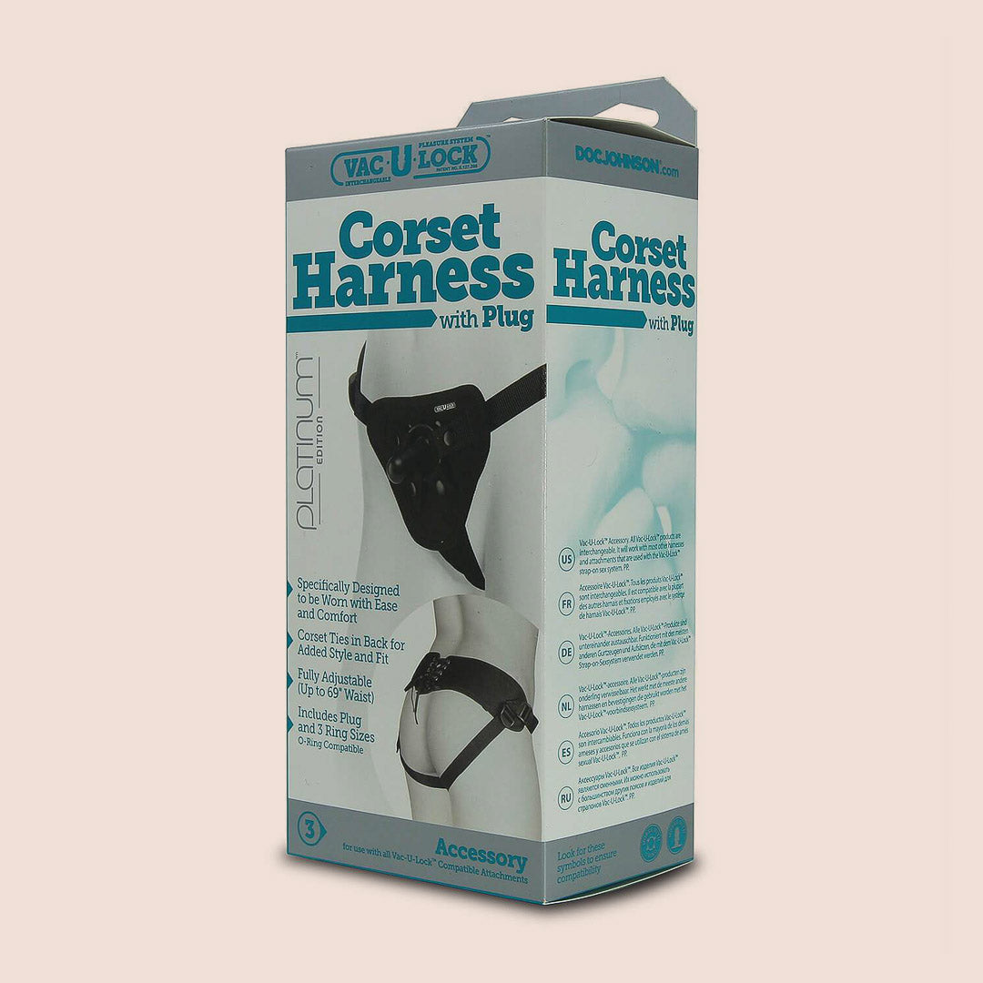 Platinum Corset Harness | vac-u-lock harness with plug