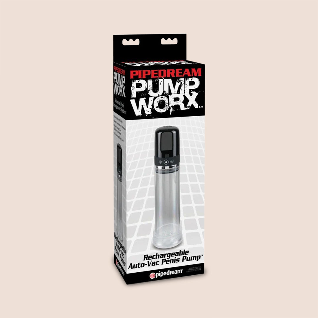 Pump Worx Rechargeable Auto-Vac Penis Pump | rechargeable & TPR interior sleeve