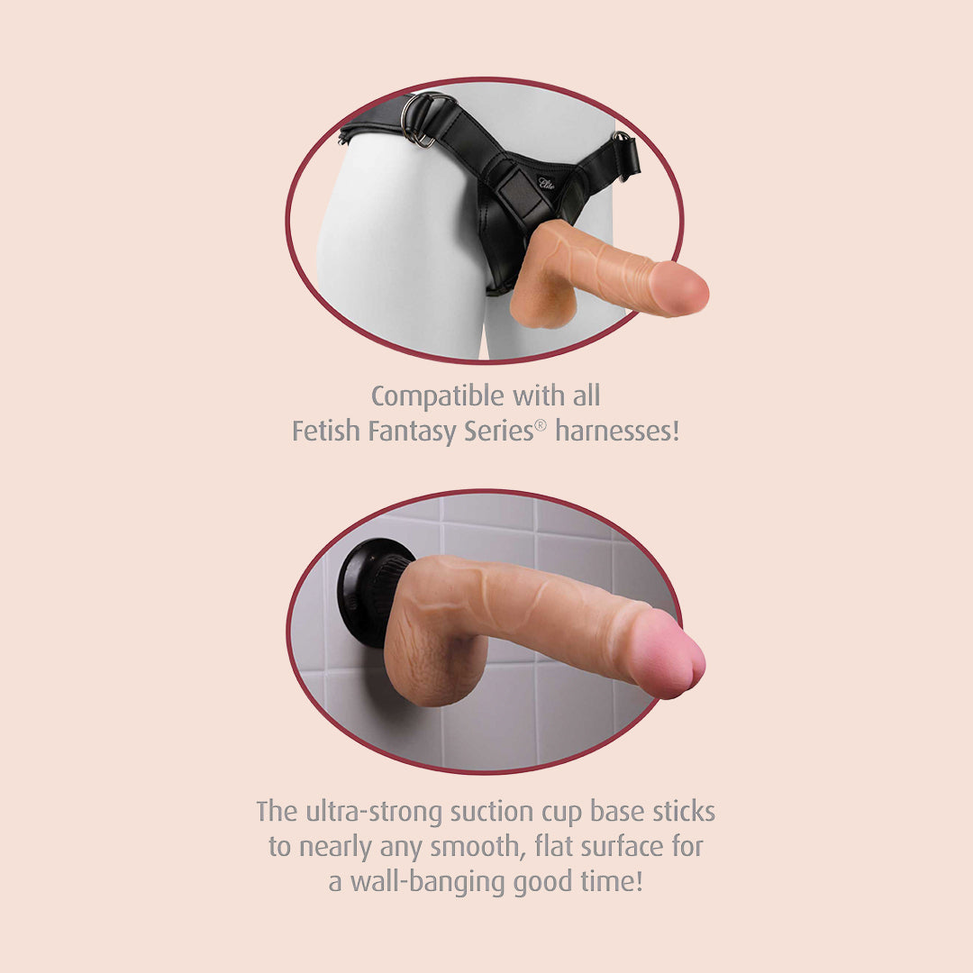 Real Feel Deluxe No. 7 | 9" vibrating dildo with suction cup base