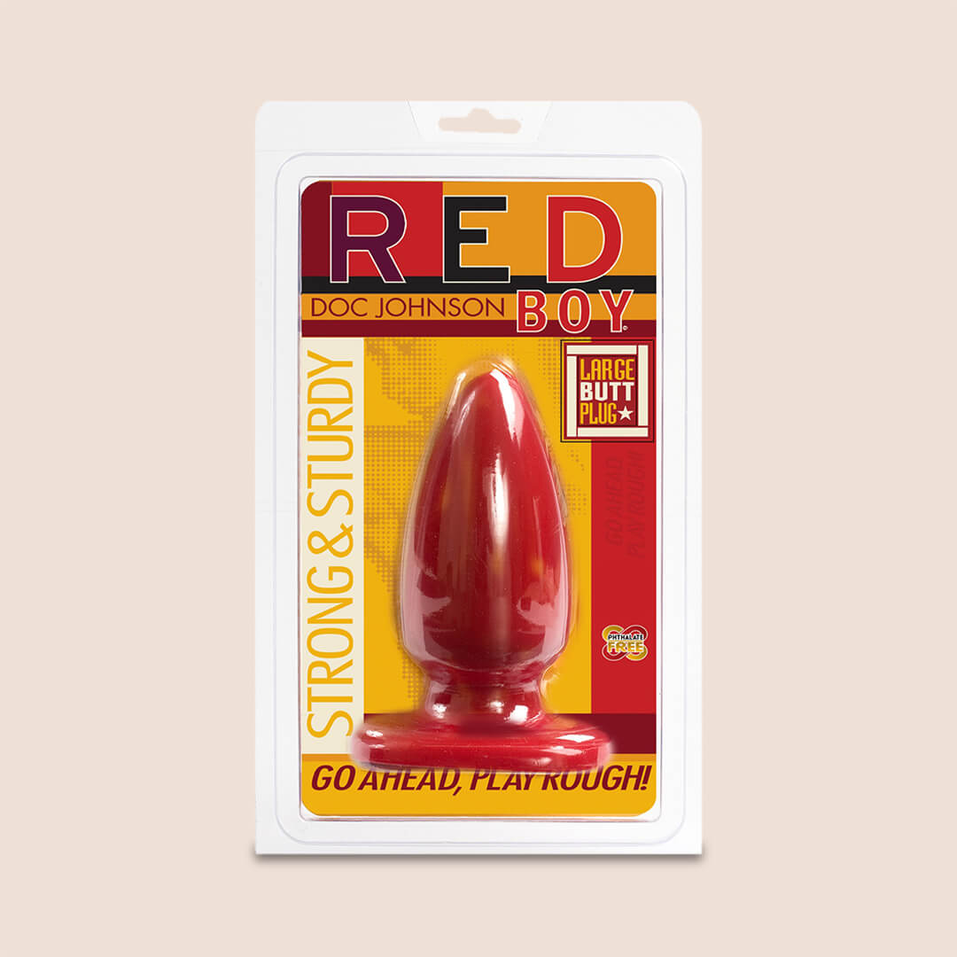 Red Boy Large 5" Butt Plug | firm flexible plug