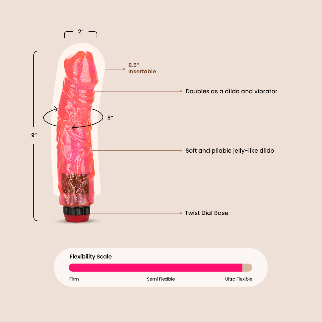 Hot Pinks™ Devil Dick | vibrating realistic dildo