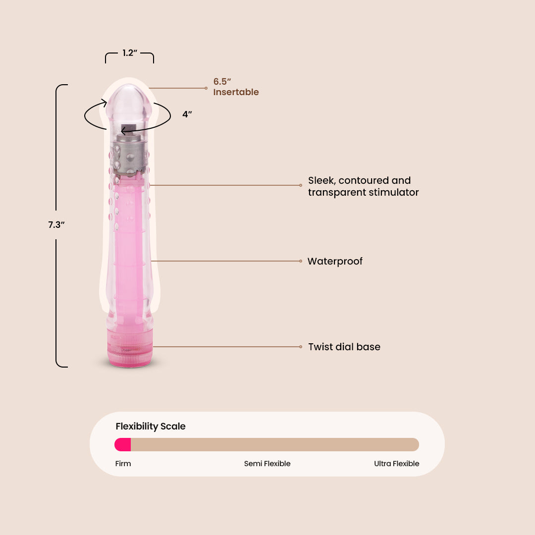 Lighted Shimmers LED Glider™ | powerful waterproof vibrator