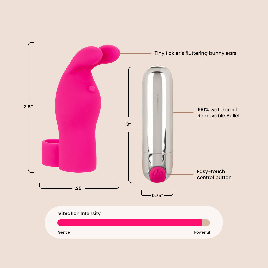 CalExotics Intimate Play™ Rechargeable Finger Bunny | silicone finger vibe