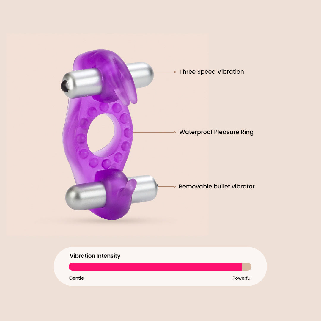 CalExotics Wireless Rockin' Rabbit® | double bullet vibrating penis ring