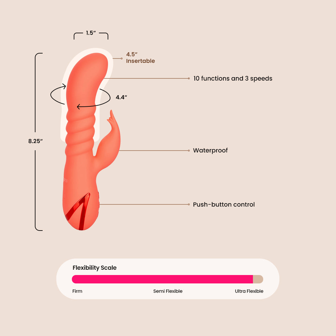 California Dreaming® Orange County Cutie | silicone vibrating & thrusting