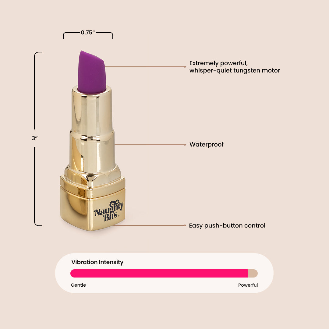 Naughty Bits™ Bad Bitch™ Lipstick Vibrator | discreet bullet