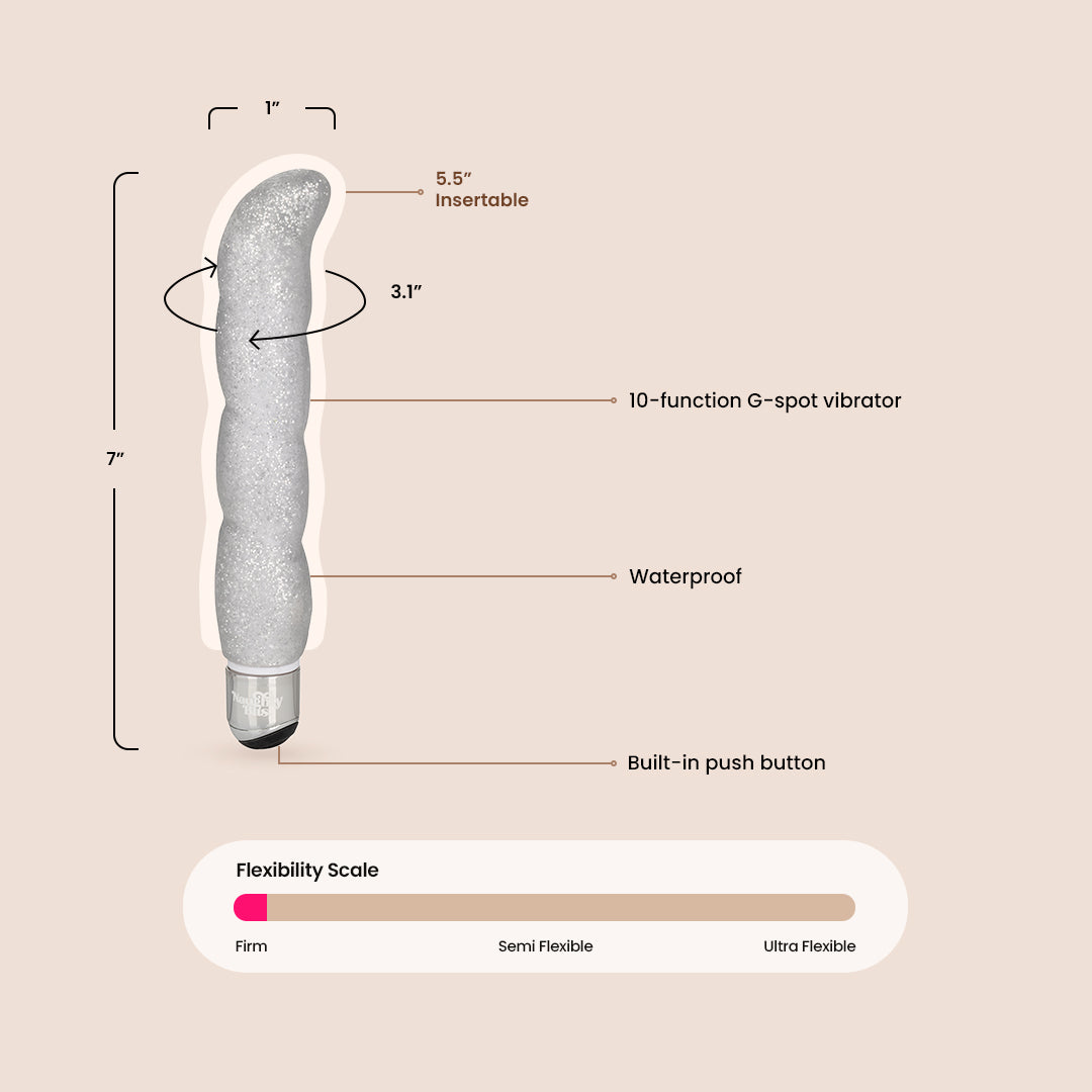 Naughty Bits™ Screwnicorn™ Majestic G-spot Vibrator | soft ribbed texture