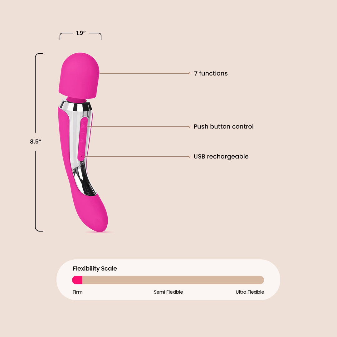 Embrace™ Body Wand Massager | double-ended silicone massager