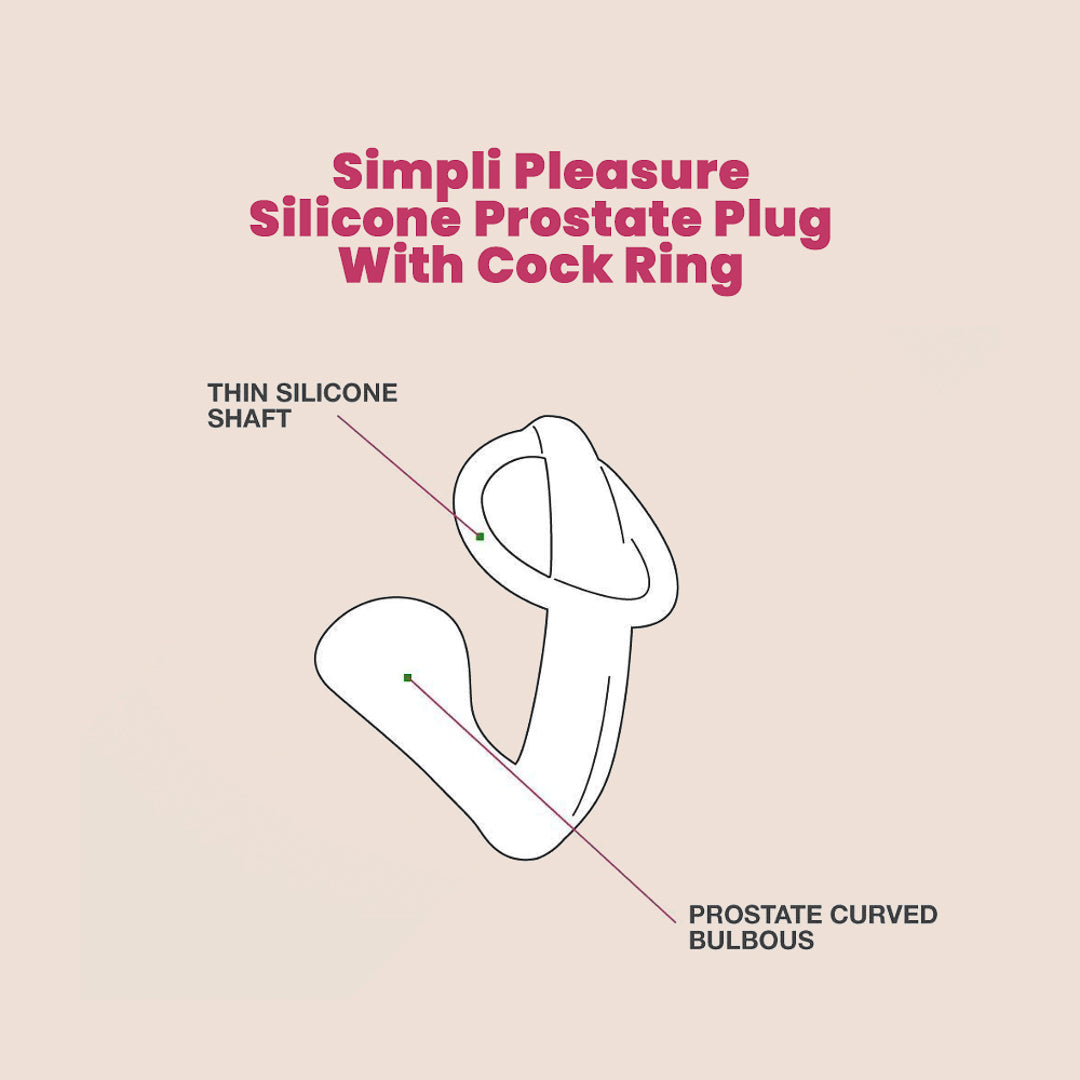 SIMPLI Prostate Plug with Penis Ring 01 | massager with c-ring