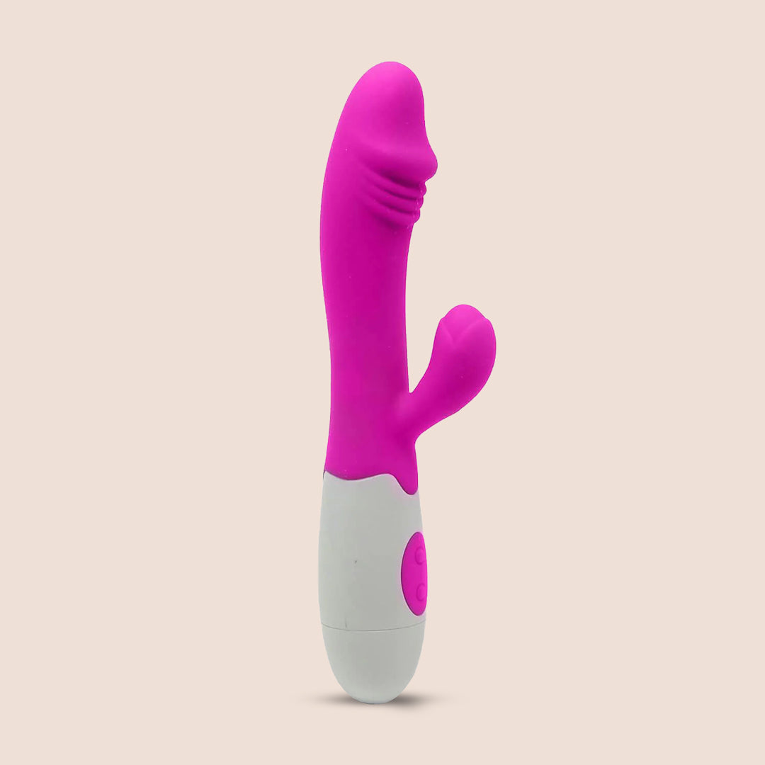 SIMPLI Vibrating G-Spot Rabbit 05 | textured silicone shaft