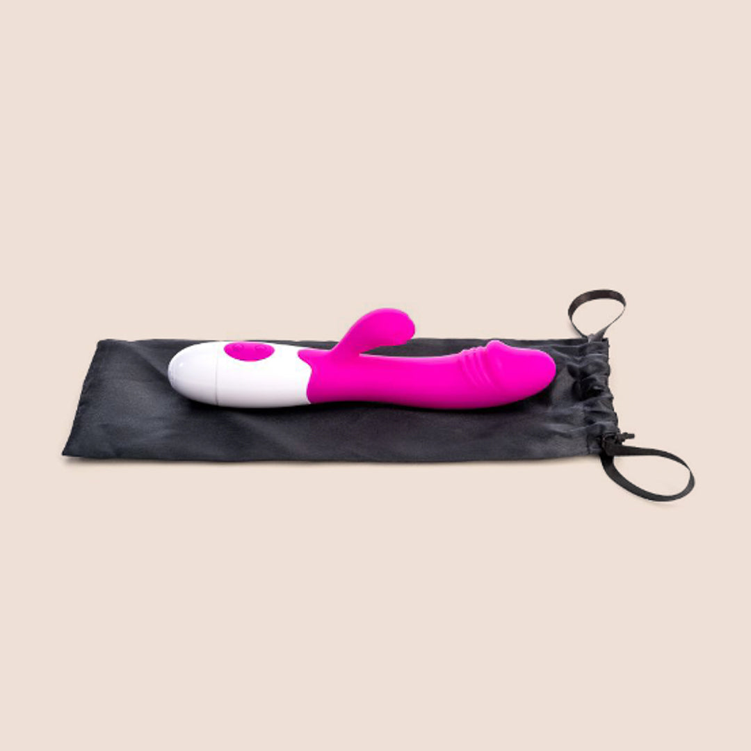 SIMPLI Vibrating G-Spot Rabbit 05 | textured silicone shaft