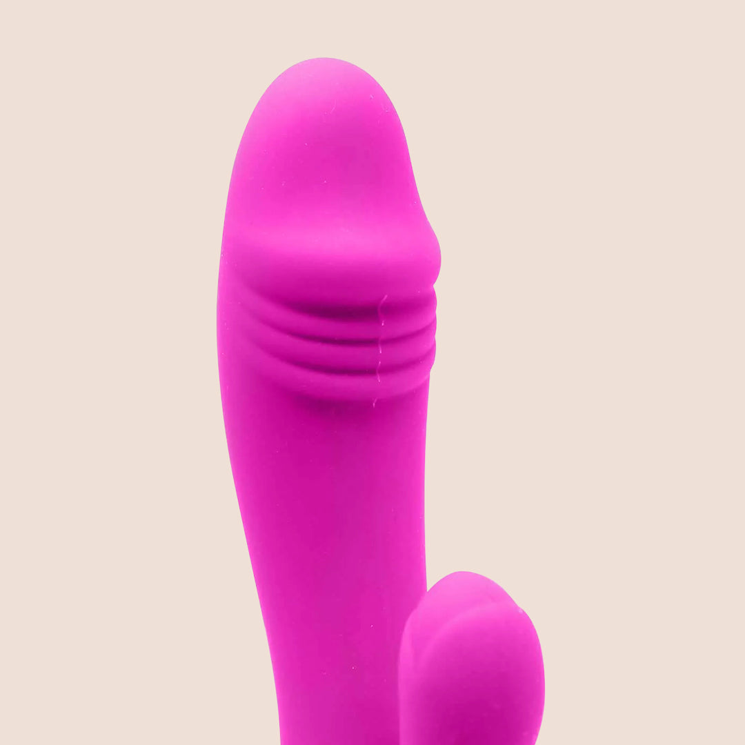 SIMPLI Vibrating G-Spot Rabbit 05 | textured silicone shaft